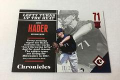 Josh Hader [Red] #106 Baseball Cards 2017 Panini Chronicles Prices