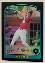 Joe Mauer [Refractor] Baseball Cards 2003 Bowman Chrome Draft Picks Prices