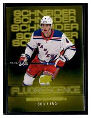 Braden Schneider [Gold] #F-19 Hockey Cards 2022 Upper Deck Fluorescence Prices
