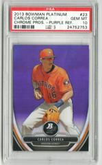 Carlos Correa [Purple Refractor] #23 Baseball Cards 2013 Bowman Platinum Chrome Prospects Prices