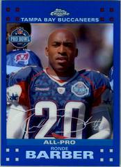 Ronde Barber [Blue Refractor] #TC105 Football Cards 2007 Topps Chrome Prices