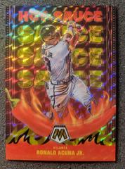Ronald Acuna Jr. [Reactive Orange] #HS-4 Baseball Cards 2022 Panini Mosaic Hot Sauce Prices