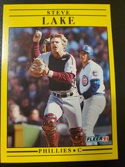 Steve Lake #403 Baseball Cards 1991 Fleer Prices