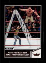 AJ Lee Betrays John Cena for Dolph Ziggler #69 Wrestling Cards 2013 Topps Best of WWE Prices