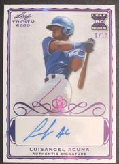 Luisangel Acuna [Purple] #A-LA1 Baseball Cards 2020 Leaf Trinity Autographs Prices