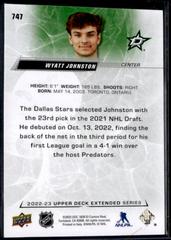 Wyatt Johnston [High Gloss] Hockey Cards 2022 Upper Deck Prices