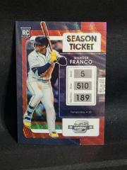 Wander Franco [Ruby Wave] #1 Baseball Cards 2022 Panini Chronicles Contenders Optic Prices