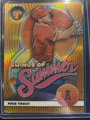 Mike Trout [Orange] Baseball Cards 2023 Topps Pristine Swings of Summer Prices