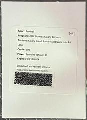 Jermaine Johnson II [Autograph Holo RR Logo] Football Cards 2022 Panini Clearly Donruss Prices