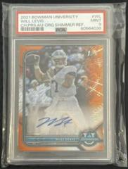 Will Levis [Orange Shimmer Refractor] #BCPA-WL Football Cards 2021 Bowman University Chrome Autographs Prices
