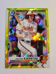 Heston Kjerstad [Yellow] Baseball Cards 2021 Bowman Chrome Sapphire Prospects Prices