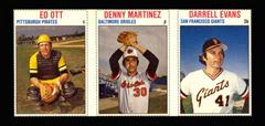 Evans, Martinez, Ott [Hand Cut Panel] Baseball Cards 1979 Hostess Prices