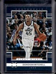 Donovan Mitchell #9 Basketball Cards 2022 Panini Photogenic First Night Prices