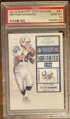 Peyton Manning #41 Football Cards 2010 Playoff Contenders Prices