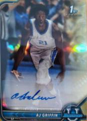 AJ Griffin [Gold Refractor] #BCPA-AG Basketball Cards 2021 Bowman University Chrome Autographs Prices