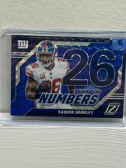 Saquon Barkley [Silver] #26 Football Cards 2023 Panini Zenith Behind the Numbers Prices