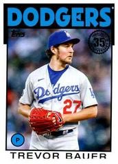 Trevor Bauer [Blue] #86B-33 Baseball Cards 2021 Topps Update 1986 35th Anniversary Prices