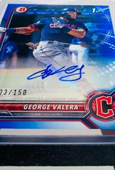 George Valera [Blue] #PPA-GV Baseball Cards 2022 Bowman Paper Prospect Autographs Prices