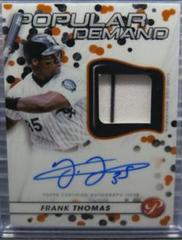 Frank Thomas [Orange] #DPAR-FT Baseball Cards 2023 Topps Pristine Popular Demand Autograph Relic Prices