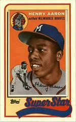 Hank Aaron #41 Baseball Cards 1989 Topps Ljn Baseball Talk Prices