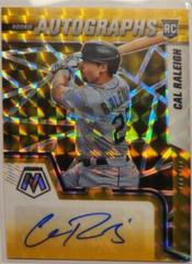 Cal Raleigh [Gold] #RAM-CR Baseball Cards 2022 Panini Mosaic Rookie Autographs Prices