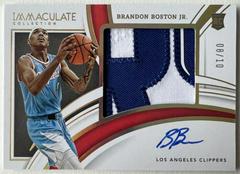 Brandon Boston Jr. [Patch Autograph Gold] #129 Basketball Cards 2021 Panini Immaculate Collection Prices