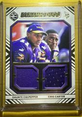 Daunte Culpepper, Cris Carter #DD-MIN2 Football Cards 2022 Panini Limited Dynamic Duos Prices