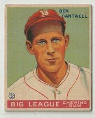 Ben Cantwell #14 Baseball Cards 1934 World Wide Gum Prices