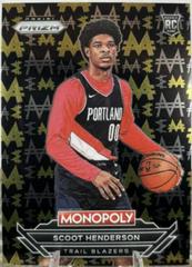 Scoot Henderson #B21 Basketball Cards 2023 Panini Prizm Monopoly Millionaire Black Prices