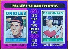 1964 MVP's [Brooks Robinson, Ken Boyer] #202 Baseball Cards 1975 Topps Prices