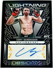 Cory Sandhagen [Gold] #OL-CSH Ufc Cards 2023 Panini Chronicles UFC Obsidian Lightning Strike Signatures Prices