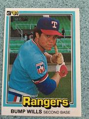 Bump Wills Baseball Cards 1981 Donruss Prices