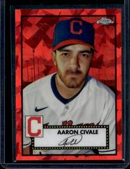 Aaron Civale [Red Atomic] #411 Baseball Cards 2021 Topps Chrome Platinum Anniversary Prices