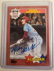 Mike Schmidt [Red] #87ASA-MS Baseball Cards 2022 Topps Update 1987 Autographs Prices