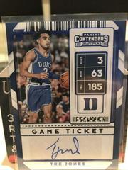 Tre Jones [Blue Autograph] #92 Basketball Cards 2020 Panini Contenders Draft Picks Prices