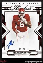 Perrion Winfrey [Autograph Ruby] #118 Football Cards 2022 Panini Flawless Collegiate Prices