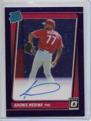 Adonis Medina [Purple Stars] #RRS-AM Baseball Cards 2021 Panini Donruss Optic Rated Rookie Signatures Prices