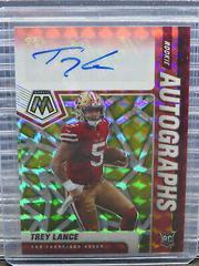 Trey Lance [Choice Fusion Red Yellow] #RA-3 Football Cards 2021 Panini Mosaic Rookie Autographs Prices
