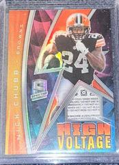 Nick Chubb [Nebula] #HV-NCH Football Cards 2022 Panini Spectra High Voltage Prices