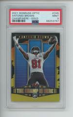 Antonio Brown [Gold] Football Cards 2021 Panini Donruss Optic The Champ is Here Prices