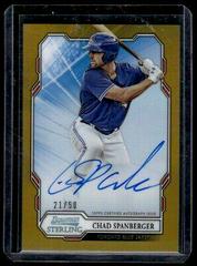 Chad Spanberger [Gold] #CSP Baseball Cards 2019 Bowman Sterling Prospect Autographs Prices