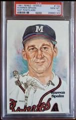 Warren Spahn #139 Baseball Cards 1981 Perez Steele HOF Postcard Prices