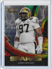 Aaron Donald [Tie Dye] #SPR-AD Football Cards 2023 Panini Select Draft Picks Sparks Prices