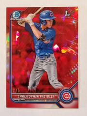 Christopher Paciolla [Red] #BD-185 Baseball Cards 2022 Bowman Draft Prices