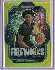 Amen Thompson [Gold] #11 Basketball Cards 2023 Panini Prizm Draft Picks Fireworks Prices