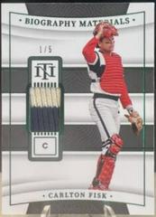 Carlton Fisk [Green] #BIO-CF Baseball Cards 2022 Panini National Treasures Biography Materials Prices