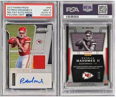 Patrick Mahomes II #RPA-PM Football Cards 2017 Panini Prizm Rookie Patch Autographs Prices