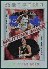Jackie Young, Kelsey Plum #8 Basketball Cards 2023 Panini Origins WNBA Splitting Image Prices