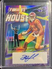 Drake London [Purple] Football Cards 2022 Leaf Valiant Autographs Take it to the House Prices