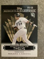 Miguel Cabrera [Black] #138 Baseball Cards 2008 Topps Moments & Milestones Prices